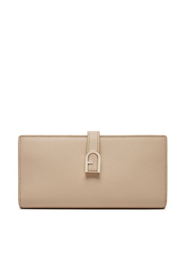 Furla Duży Portfel Damski Flow Continental Bifold WP00402 BX2045 8E000 Beżowy. Kolor: beżowy. Materiał: skóra