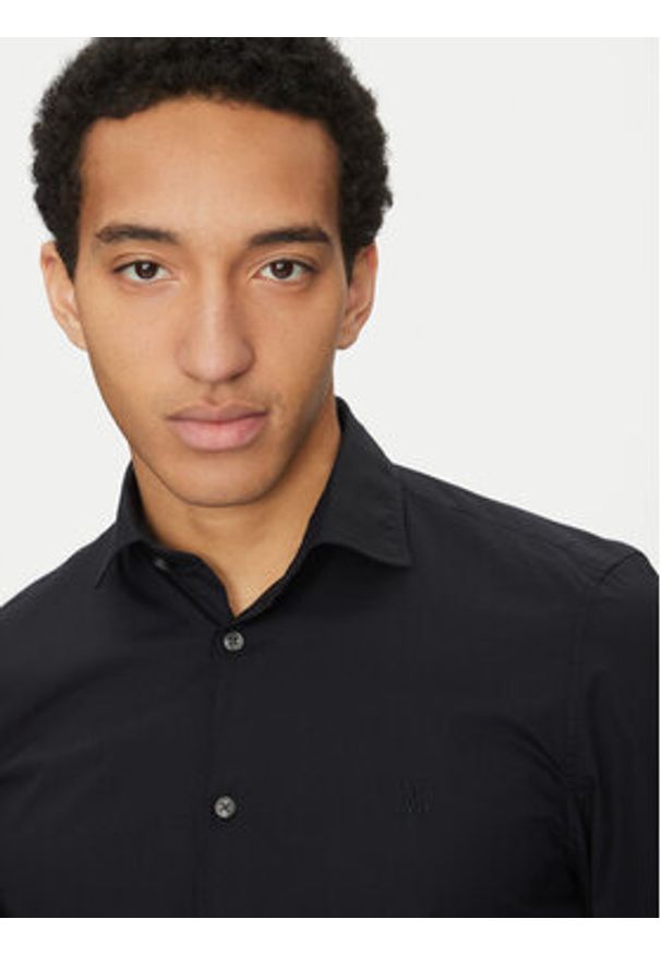 Marc O'Polo Koszula 520 72074 2256 Czarny Regular Fit. Typ kołnierza: polo. Kolor: czarny. Materiał: bawełna
