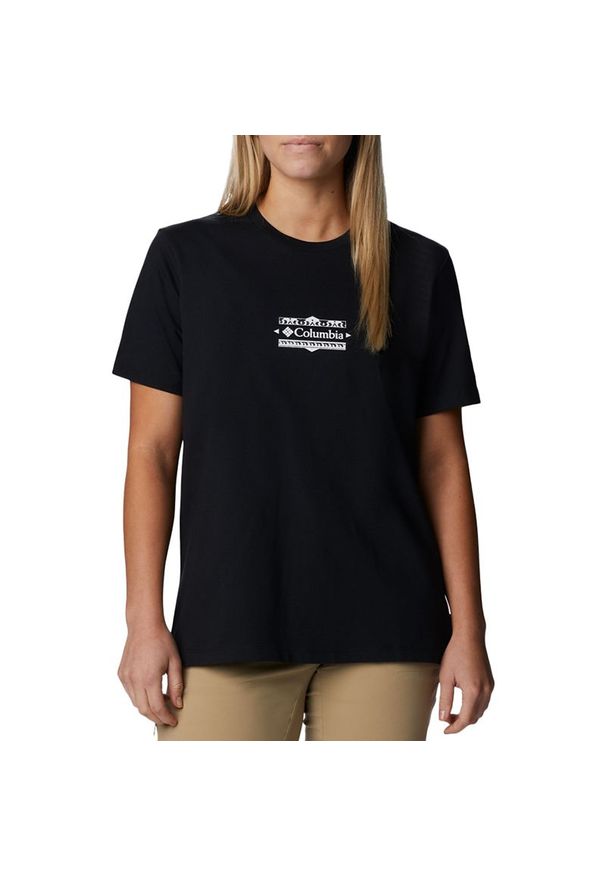 columbia - Koszulka Columbia Boundless Beauty 2036581010 - czarna. Kolor: czarny. Materiał: bawełna, dzianina. Długość rękawa: krótki rękaw. Długość: krótkie