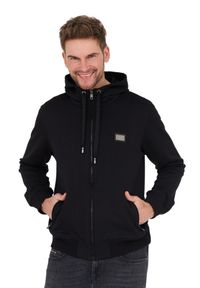 Dolce and Gabbana - DOLCE & GABBANA Czarna męska bluza z kapturem, Rozmiar 52. Typ kołnierza: kaptur. Kolor: czarny #3