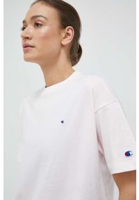 Champion t-shirt bawełniany kolor różowy. Kolor: różowy. Materiał: bawełna #3