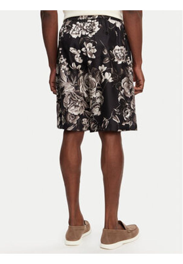DOLCE & GABBANA - Dolce&Gabbana Szorty materiałowe GV37AT IS1VS Czarny Regular Fit. Kolor: czarny. Materiał: jedwab