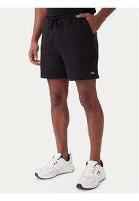 Tommy Jeans Szorty sportowe Flag Beach DM0DM21931 Czarny Regular Fit. Kolor: czarny. Materiał: bawełna. Styl: sportowy #1