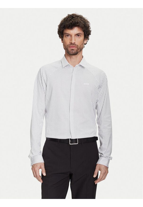 BOSS Koszula Excurse 50544843 Biały Regular Fit. Kolor: biały. Materiał: bawełna