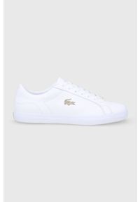 Lacoste Buty Lerond 41CMA0015.21G kolor biały. Nosek buta: okrągły. Zapięcie: sznurówki. Kolor: biały. Materiał: guma #1