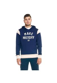 LEONE 1947 APPAREL - Męska bluza Leone z kapturem Retro. Typ kołnierza: kaptur. Kolor: niebieski. Materiał: tkanina. Sport: fitness #1