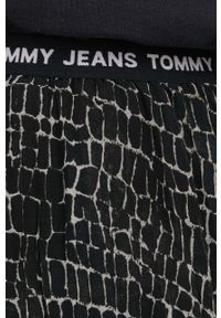 Tommy Jeans Spódnica kolor czarny maxi rozkloszowana. Kolor: czarny. Materiał: tkanina, poliester #4
