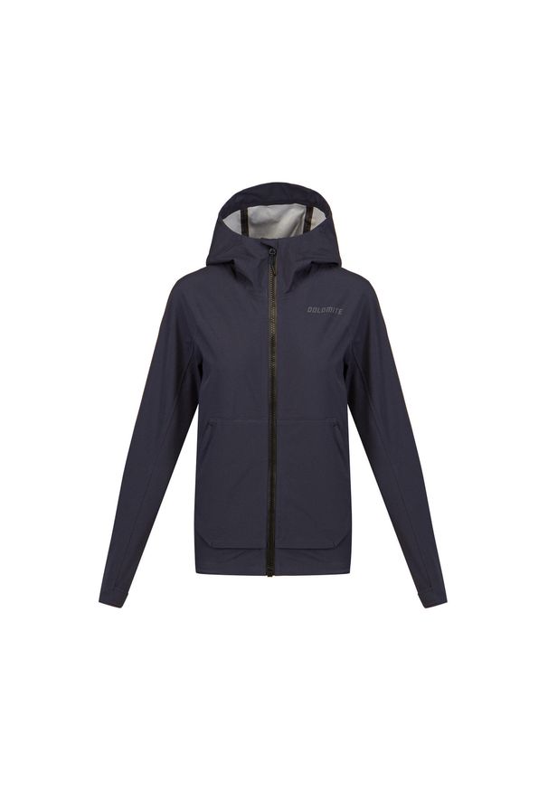 Kurtka damska Dolomite Cristallo Hooded 3L. Kolor: niebieski, wielokolorowy, czarny. Sport: turystyka piesza