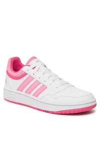 Adidas - adidas Sneakersy Hoops 3.0 K IG3827 Biały. Kolor: biały. Materiał: skóra