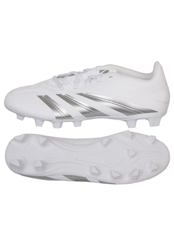 Adidas - Buty piłkarskie adidas Predator Club FxG M IG7758 białe. Zapięcie: sznurówki. Kolor: biały. Materiał: syntetyk. Sport: piłka nożna