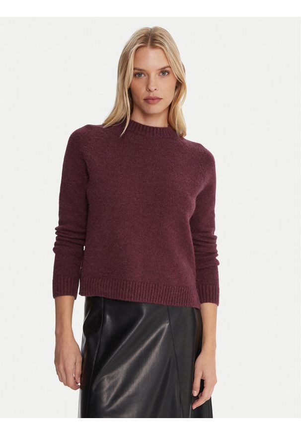 BOSS Sweter Febisan 50478315 Fioletowy Regular Fit. Kolor: fioletowy. Materiał: wełna