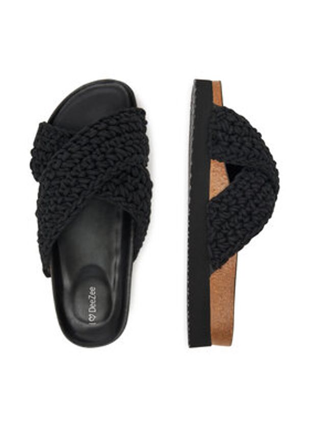 DeeZee Klapki MXCR-211 Czarny. Kolor: czarny. Materiał: materiał