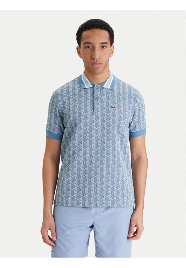 Lacoste Polo DH1417 Zielony Classic Fit. Typ kołnierza: polo. Kolor: zielony. Materiał: syntetyk, bawełna