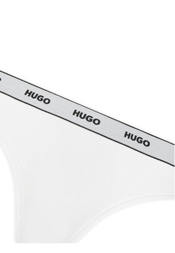 Hugo - HUGO Komplet 3 par fig klasycznych Triplet Brief Stripe 50480157 Biały. Kolor: biały. Materiał: bawełna