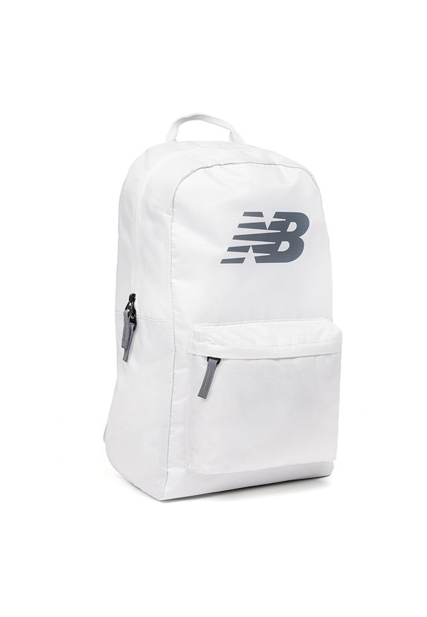 Plecak New Balance LAB23097GYM – biały. Kolor: biały. Materiał: poliester, materiał. Styl: sportowy
