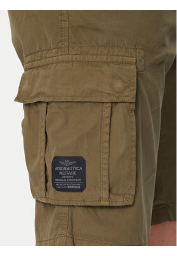 Aeronautica Militare Szorty materiałowe 261BE0066UCT01122 Zielony Regular Fit. Kolor: zielony. Materiał: bawełna