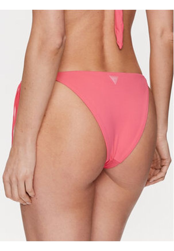 Guess Dół od bikini Logo Tie E2GO32 MC043 Różowy. Kolor: różowy. Materiał: syntetyk