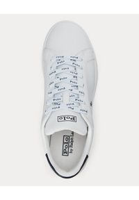 Ralph Lauren - RALPH LAUREN - Białe sneakersy Heritage Court. Nosek buta: okrągły. Kolor: biały. Materiał: guma. Wzór: napisy #4