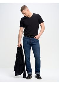 Big-Star - Spodnie jeans męskie dopasowane Rodrigo 450. Okazja: na co dzień. Kolor: niebieski. Styl: casual, sportowy #6