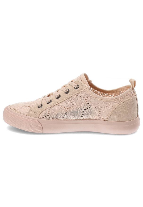 Big-Star - Beżowe Trampki Big Star Dziecięce Buty Wsuwane. Okazja: na co dzień. Zapięcie: bez zapięcia. Kolor: beżowy. Materiał: guma, materiał. Szerokość cholewki: normalna. Wzór: ażurowy, aplikacja. Styl: casual