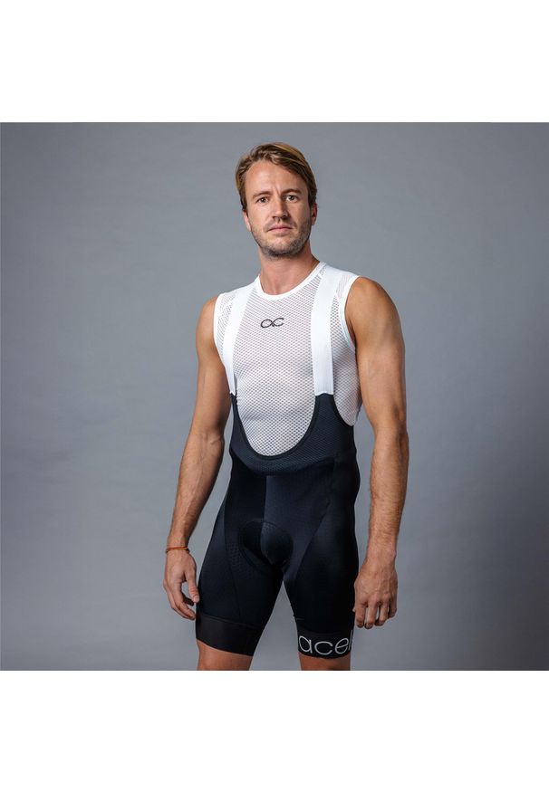 ACELERA - Męskie spodenki kolarskie do kolarstwa górskiego. Kolor: czarny. Sport: kolarstwo