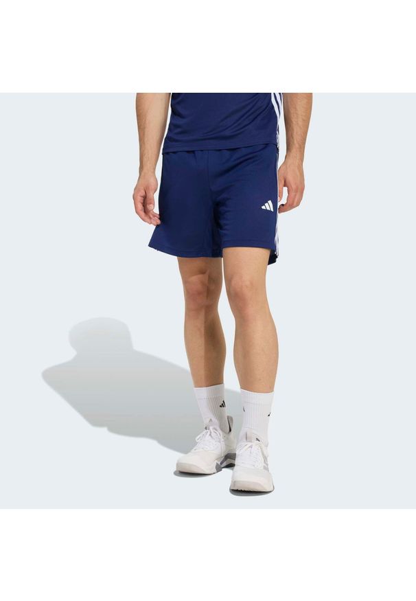 Adidas - Spodenki fitness cardio męskie ADIDAS. Kolor: niebieski. Technologia: ClimaCool (Adidas). Sport: fitness