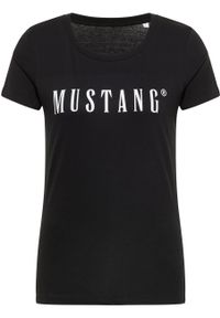Mustang - MUSTANG Alina C Tee Logo Damski T-shirt Koszulka Black 1013222 4142 #2