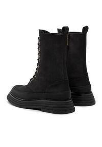 Pollini Trzewiki SA24074G1LTO0000 Czarny. Kolor: czarny. Materiał: nubuk, skóra #2