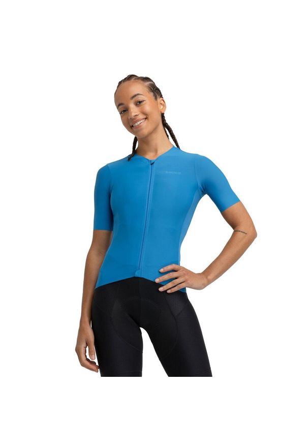 SIROKO - Damska ultralekka koszulka rowerowa Kolarstwo Siroko SRX Vanguard. Kolor: niebieski. Materiał: jersey. Sport: kolarstwo