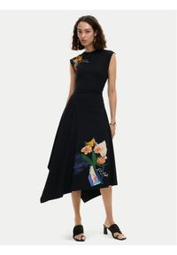 Desigual Sukienka codzienna Leyter 26SWVK50 Czarny Regular Fit. Okazja: na co dzień. Kolor: czarny. Materiał: bawełna. Typ sukienki: proste. Styl: casual #1