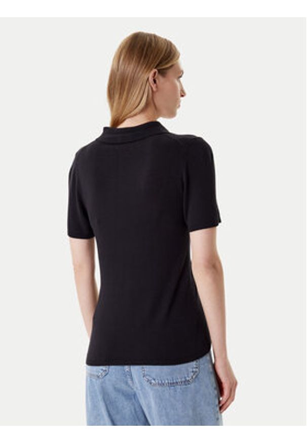 Calvin Klein Sweter LV044C341G Czarny Regular Fit. Kolor: czarny. Materiał: wiskoza
