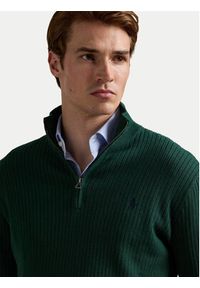 Polo Ralph Lauren Sweter 710979101002 Zielony Regular Fit. Typ kołnierza: polo. Kolor: zielony. Materiał: bawełna #4