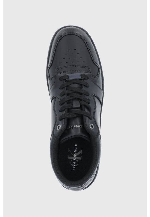Calvin Klein Jeans buty kolor czarny. Nosek buta: okrągły. Zapięcie: sznurówki. Kolor: czarny. Materiał: guma