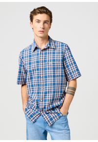 Wrangler - MESKA KOSZULA WRANGLER SS 1 PKT SHIRT FLAMINGO INDIGO 112362733 #1