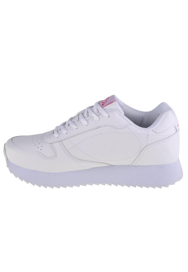 Buty sportowe Sneakersy damskie, Kappa Base II PF. Kolor: biały, czerwony, wielokolorowy. Materiał: guma, materiał, tkanina, syntetyk. Sport: turystyka piesza
