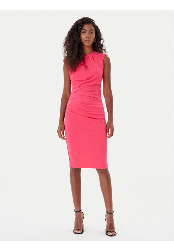 Rinascimento Sukienka koktajlowa CFC0125332003 Różowy Slim Fit. Kolor: różowy. Materiał: syntetyk. Styl: wizytowy