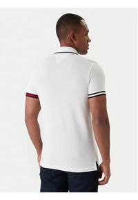 TOMMY HILFIGER - Tommy Hilfiger Polo Flag Cuff MW0MW38458 Biały Slim Fit. Typ kołnierza: polo. Kolor: biały. Materiał: bawełna #2