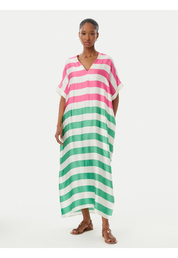 LOLA CASADEMUNT Sukienka letnia LS2616013 Kolorowy Relaxed Fit. Wzór: kolorowy. Sezon: lato