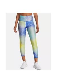 Legginsy treningowe damskie Under Armour 1365338014. Kolor: wielokolorowy, niebieski, szary. Materiał: materiał, syntetyk