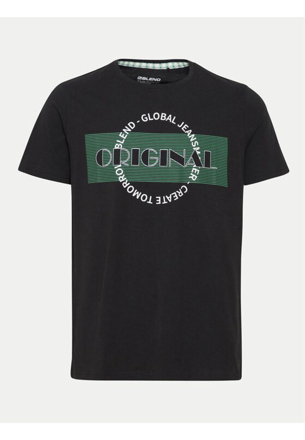 Blend T-Shirt 20716827 Czarny Regular Fit. Kolor: czarny. Materiał: bawełna