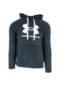 Under Armour Rival Fleece Logo Hoodie, damska bluza. Kolor: czarny, wielokolorowy, biały. Materiał: bawełna, poliester