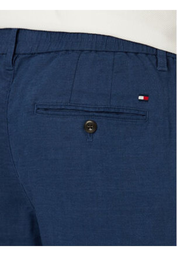 TOMMY HILFIGER - Tommy Hilfiger Chinosy Denton MW0MW42337 Niebieski Straight Fit. Kolor: niebieski. Materiał: len