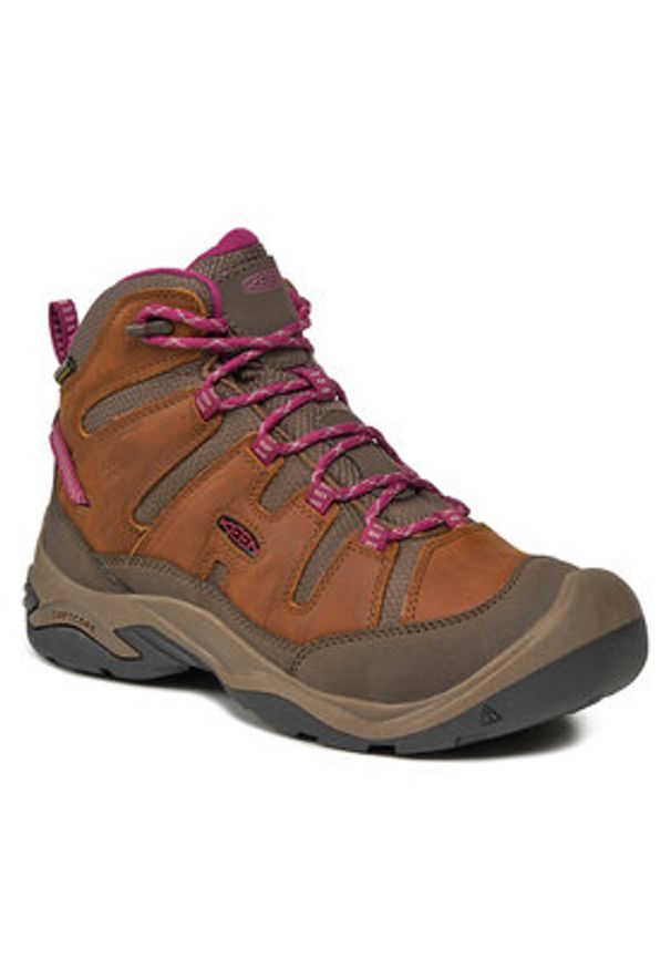 keen - Keen Trekkingi Circadia Mid Wp 1026765-10 Brązowy. Kolor: brązowy. Materiał: nubuk, skóra