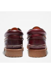 Mokasyny męskie Timberland Authentic BOAT SHOE BURGUNDY. Kolor: czerwony #3