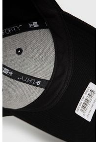 New Era czapka bawełniana kolor czarny z aplikacją. Kolor: czarny. Materiał: bawełna. Wzór: aplikacja #3