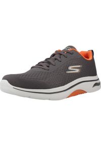 skechers - Kapcie SKECHERS GO WALK ARCH FIT 2.0 Szary. Kolor: szary. Materiał: tkanina