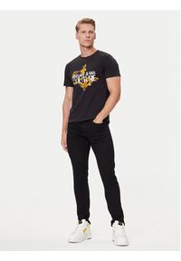 Versace Jeans Couture T-Shirt 79GAHE02 CJ00E Czarny Regular Fit. Kolor: czarny. Materiał: bawełna #4