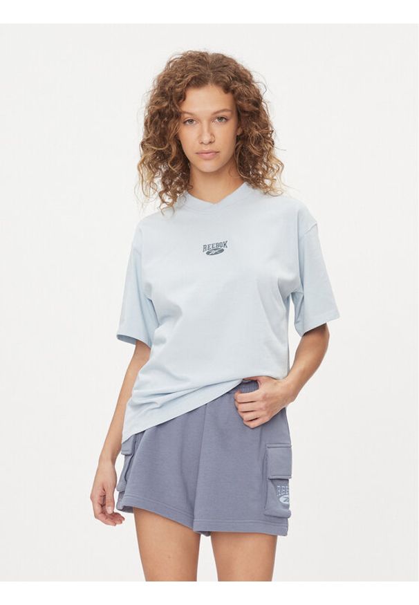 Reebok T-Shirt Classics IL4643 Błękitny Relaxed Fit. Kolor: niebieski. Materiał: bawełna