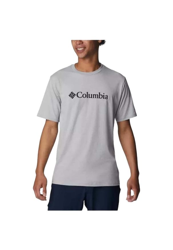 columbia - Koszulka turystyczna męska Columbia CSC Basic Logo. Kolor: szary. Materiał: poliester, bawełna. Sport: turystyka piesza