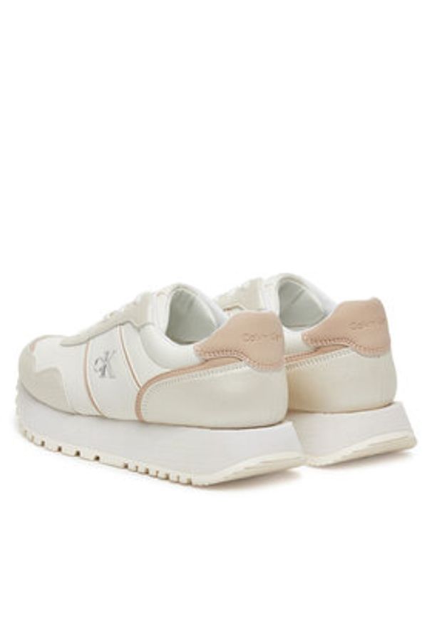 Calvin Klein Jeans Sneakersy V3A9-82034-1355A S Écru. Materiał: skóra